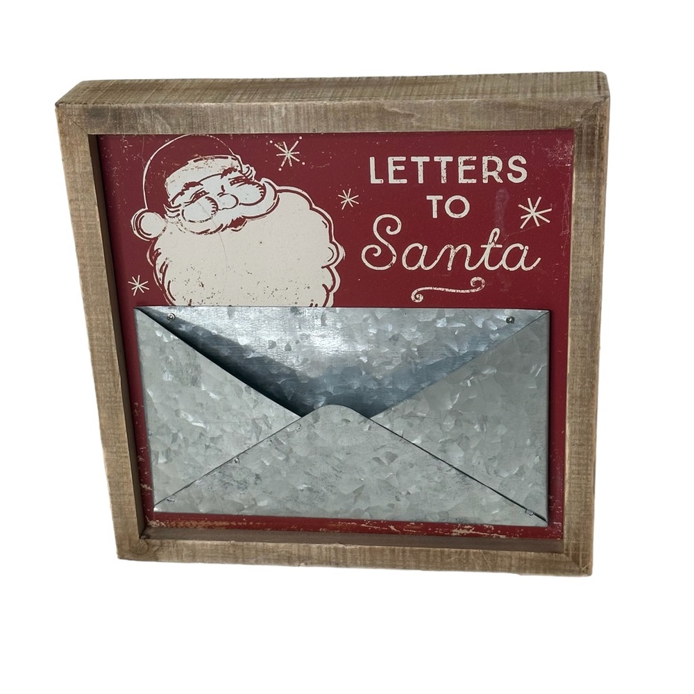 Three Girls & A Wish Wooden Letters to Santa Inset Box Sign